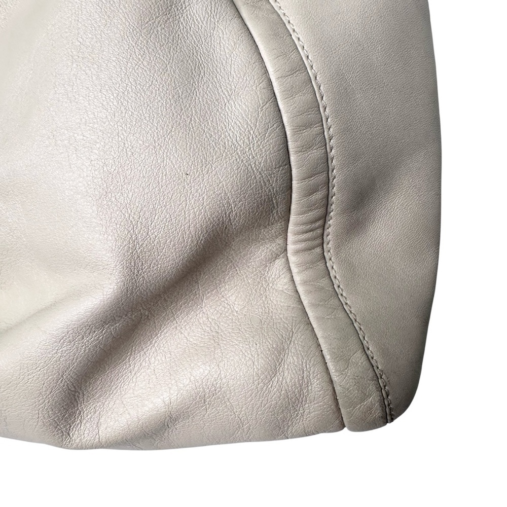 Coach Ivory Leather Pleated Top Handle Bag Cream 13411 - Picture 10 of 16